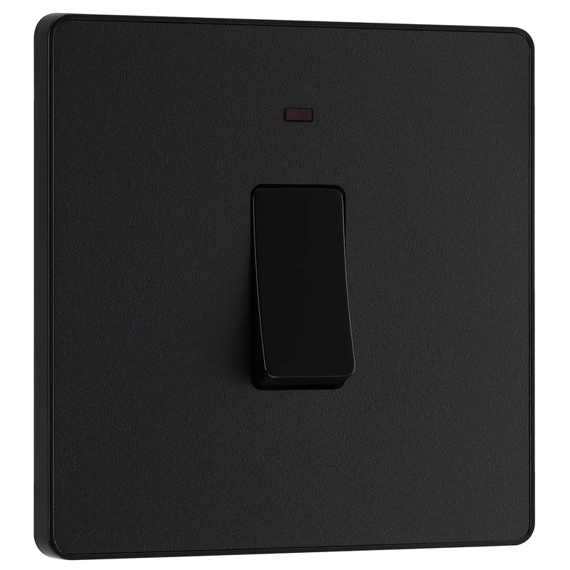 BG Electrical Evolve Matt Black - 20A, double pole, with indicator
