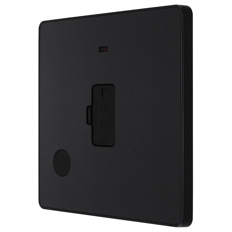 BG Electrical Evolve Matt Black - Unswitched and fused