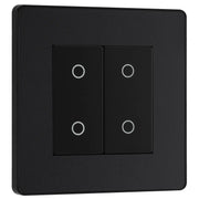 BG Electrical Evolve Matt Black - Double, 2 way touch, 200W, master