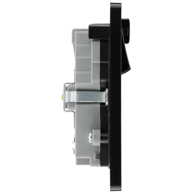 BG Electrical Evolve Matt Black - Double, switched, single pole, WiFi Extender + USB A