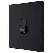 BG Electrical Evolve Matt Black - Single, bell push switch