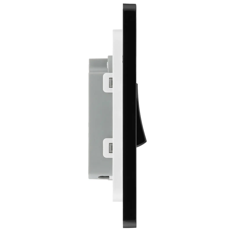BG Electrical Evolve Matt Black - Single, bell push switch