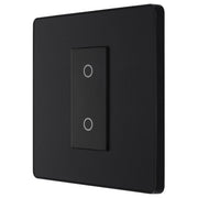 BG Electrical Evolve Matt Black - Single, 2 way touch, 200W, secondary
