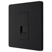 BG Electrical Evolve Matt Black - Single, telephone socket, secondary