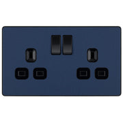 BG Electrical Evolve Matt Blue - Double, switched, single pole