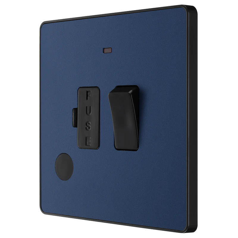 BG Electrical Evolve Matt Blue - Switched and fused with indicator