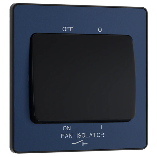 BG Electrical Evolve Matt Blue - Triple pole fan isolator