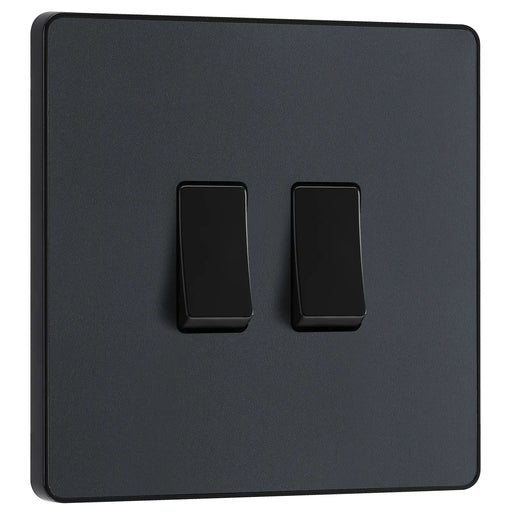 BG Electrical Evolve Matt Grey - Double, 2 way switch