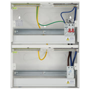 BG Circuit Protection Dual Row - 36 module, 31 way, 100A Main Switch, 100A Connector Block, Type 2 SPD