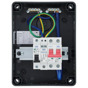 Sync Energy Consumer Unit - 5 Module, IP66, Plastic, Grey 100A Main Switch, 40A MCB, Type 2 SPD + 1 spare way