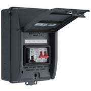 Sync Energy EV Circuit Protection - 5 Module EV Consumer Unit with 100A Main Switch, SPD, MCB, IP65 - Grey