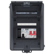 Sync Energy EV Circuit Protection - 5 Module EV Consumer Unit with 100A Main Switch, SPD, MCB, IP65 - Grey