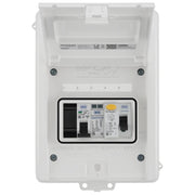 Sync Energy EV Circuit Protection - 5 Module EV Consumer Unit 40A with RCD, SPD, MCB, IP65 - White