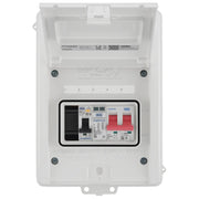 Sync Energy EV Circuit Protection - 5 Module EV Consumer Unit 100A with Main Switch, RCBO, SPD, IP65 - White