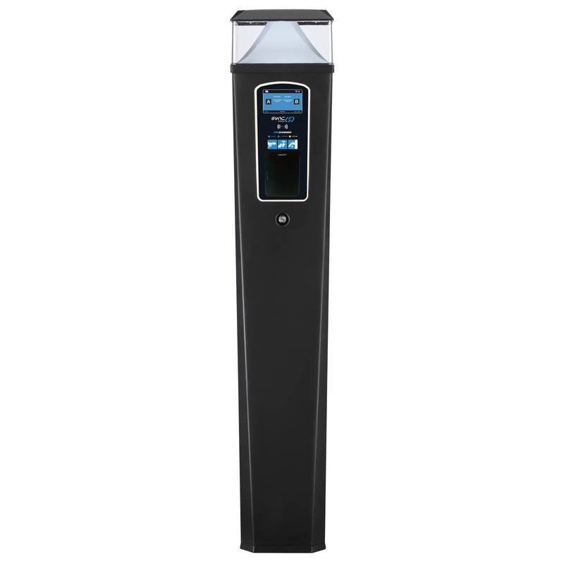 Sync Energy Pro Charger - EV Twin Bollard Pro Charger with Light 2 x 11kW, Three Phase - 4G, MID Meter with Pay Terminal