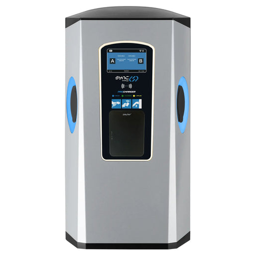 Sync Energy Pro Charger - EV Twin Wall Pro Charger, Three Phase, 2 x 11kW - 4G, MID Meter with Pay Terminal