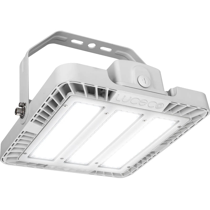 Luceco Ceres white RAL 9016 IP65 highbay 356mm 16000lm 110w dim + em rack