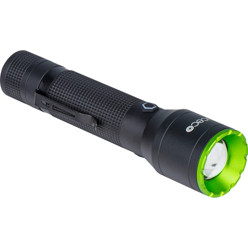 Luceco Hand Torch - Multi Focus LED Hand Torch, USB-C Rechargeable, Inspection Light, 3 Lighting Modes, IP44, 4W, 400lm, 6500K