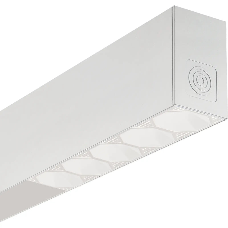 Luceco Contour Octa 1414mm suspended module direct/ indirect 3000lumens with fixed output driver + emergency finished in white