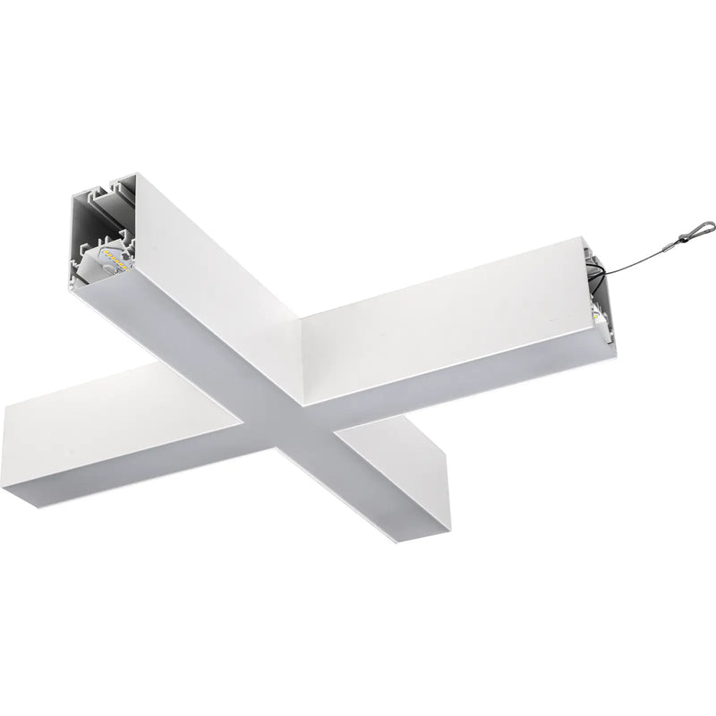 Luceco Contour Suspended - Contour 568mm suspended X connector module 1200lumens with fixed output driver finished in white