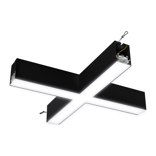 Luceco Contour Suspended - Contour 568mm suspended X connector module 1200lumens with fixed output driver finished in black