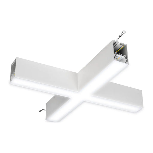 Luceco Contour Suspended - Contour 568mm suspended X connector module 2400lumens with fixed output driver finished in white