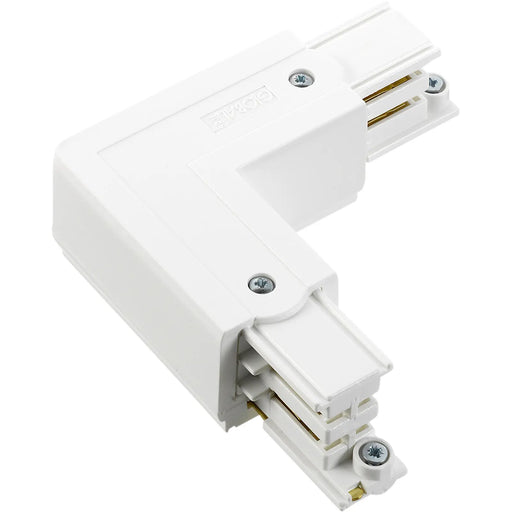 Luceco 3 Circuit Track - Track 90 Deg Connector Right White