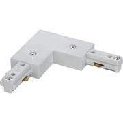 Luceco Single Circuit Track - Single circuit track 90-degree left connector accessory white
