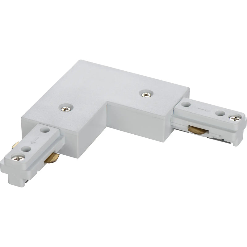 Luceco Single Circuit Track - Single circuit track 90-degree left connector accessory white