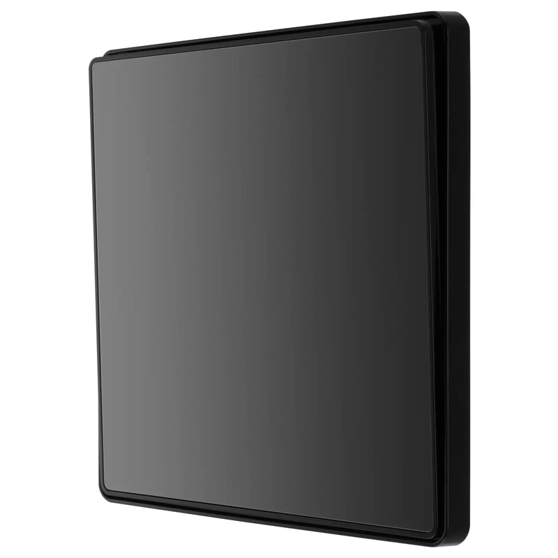 BG Electrical Evolve Black Chrome - Single, 2 way switch, edge rocker