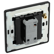BG Electrical Evolve Black Chrome - Single, 2 way switch, edge rocker