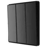 BG Electrical Evolve Black Chrome - Triple, 2 way switch, edge rocker