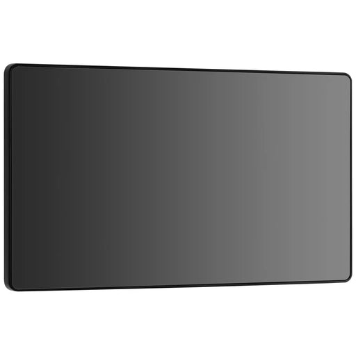 BG Electrical Evolve Black Chrome - Double, blank plate