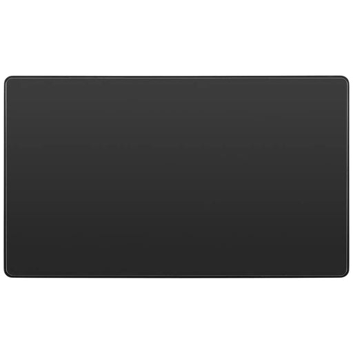 BG Electrical Evolve Black Chrome - Double, blank plate