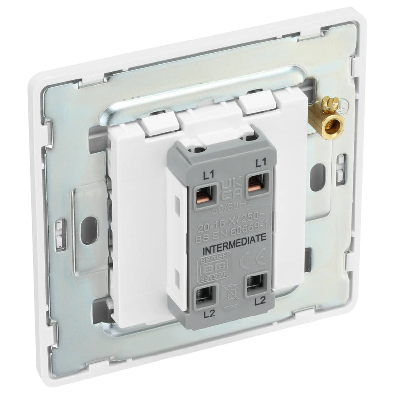 BG Electrical Evolve Brushed Steel - Intermediate Switch