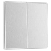 BG Electrical Evolve Brushed Steel - Double, 2 way switch, edge rocker