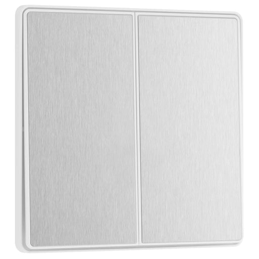 BG Electrical Evolve Brushed Steel - Double, 2 way switch, edge rocker
