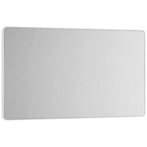 BG Electrical Evolve Brushed Steel - Double, blank plate