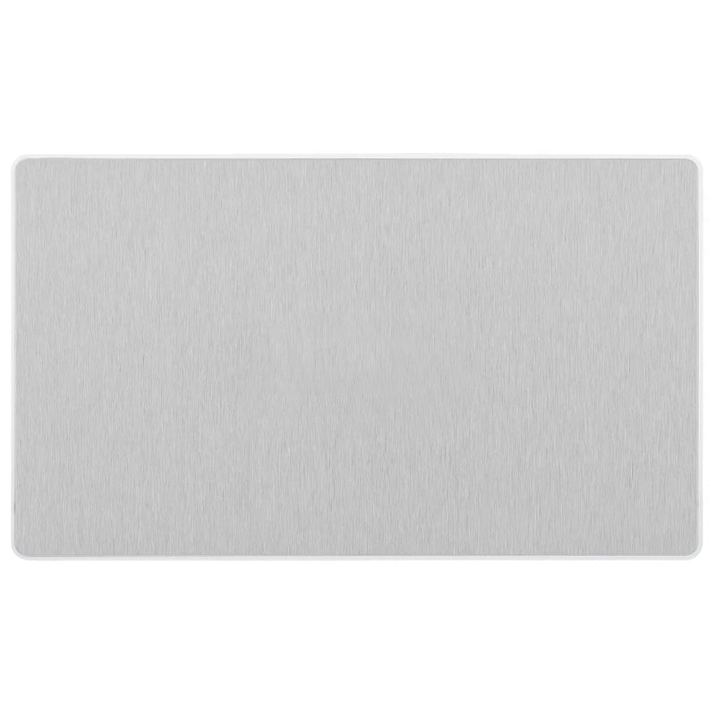 BG Electrical Evolve Brushed Steel - Double, blank plate