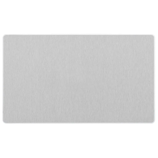 BG Electrical Evolve Brushed Steel - Double, blank plate