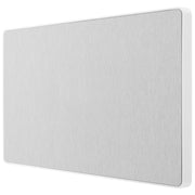 BG Electrical Evolve Brushed Steel - Double, blank plate