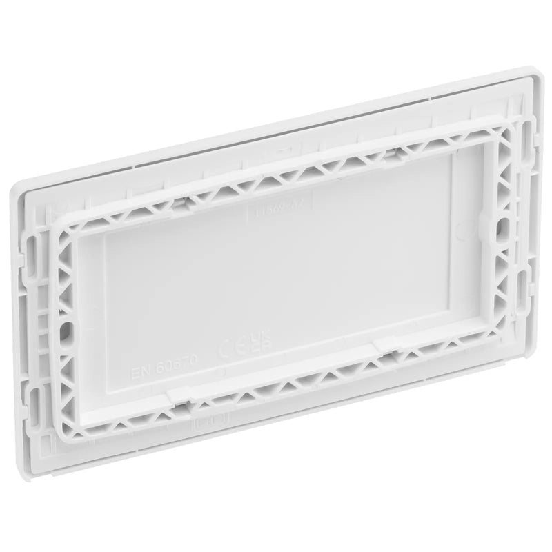 BG Electrical Evolve Brushed Steel - Double, blank plate