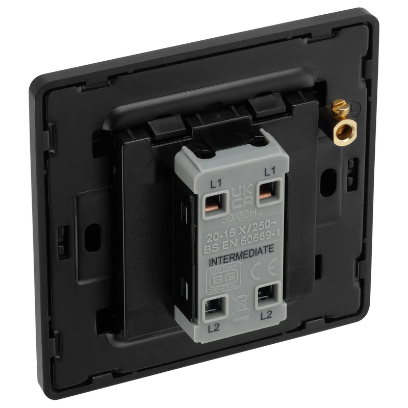 BG Electrical Evolve Matt Black - Intermediate Switch