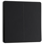 BG Electrical Evolve Matt Black - Double, 2 way switch, edge rocker