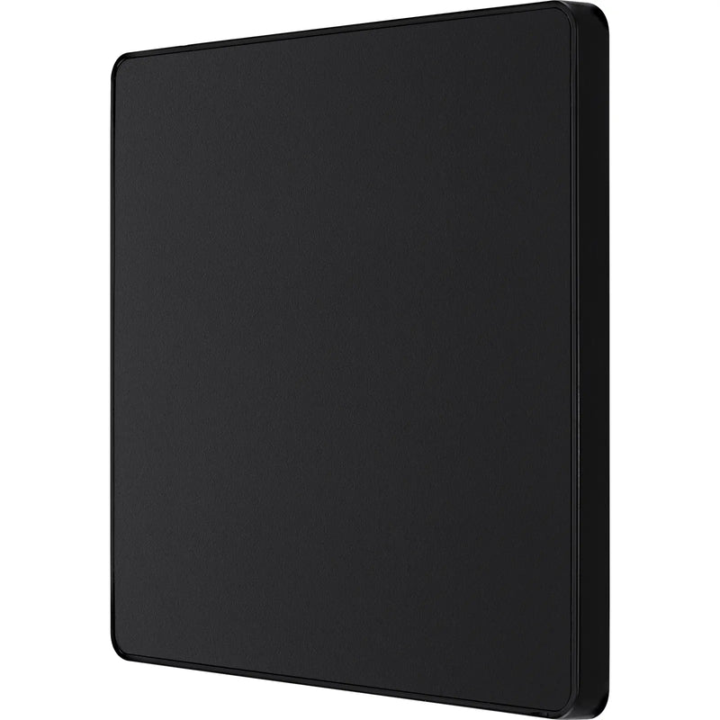 BG Electrical Evolve Matt Black - Single, blank plate