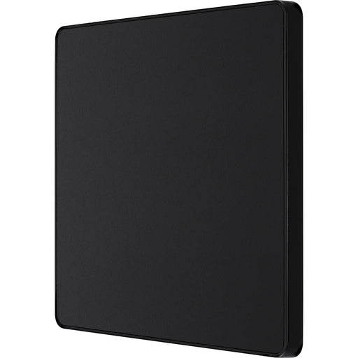 BG Electrical Evolve Matt Black - Single, blank plate