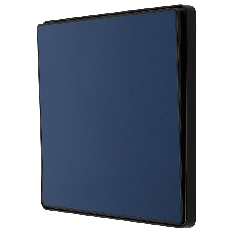 BG Electrical Evolve Matt Blue - Single, 2 way switch, edge rocker