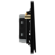 BG Electrical Evolve Matt Blue - Single, 2 way switch, edge rocker