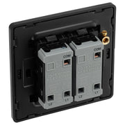 BG Electrical Evolve Matt Blue - Double, 2 way switch, edge rocker