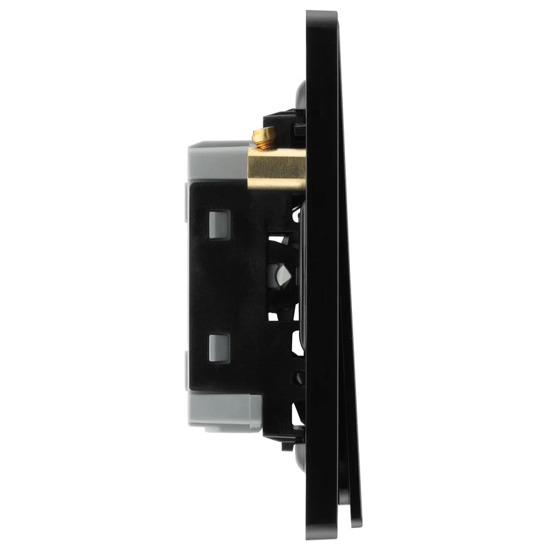 BG Electrical Evolve Matt Blue - Double, 2 way switch, edge rocker